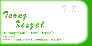 terez kiszel business card